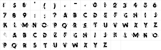 Long Train 1 Regular  glyph index