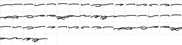 Goudart Swashes Regular  glyph index