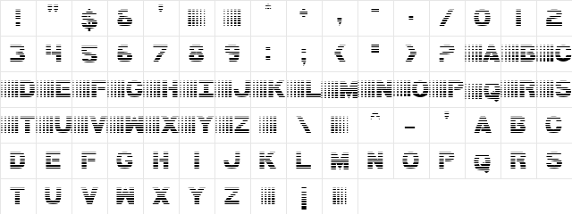 Bamf Gradient Gradient  glyph index