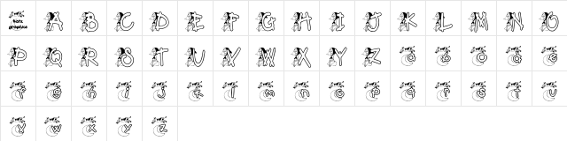 KG MOTHERGOOSE Regular  glyph index