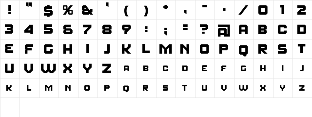 Fear Factor 'SmallCaps' Regular  glyph index