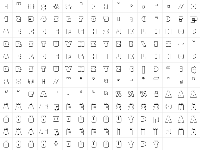 Jedi Special Forces 3D Regular  glyph index