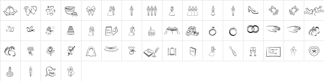 Wedding Wishes BV Regular  glyph index