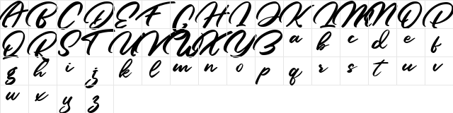 High Sky Regular  glyph index