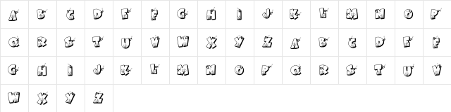 KR Firefighter Ron Regular  glyph index