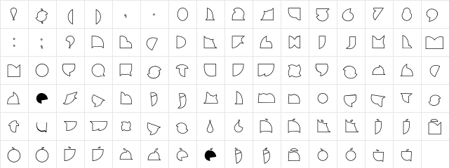 callejera carona carona  glyph index