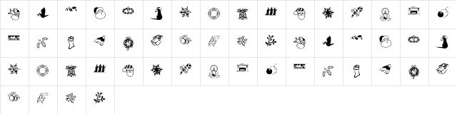 KR Christmas Dings Two Regular  glyph index
