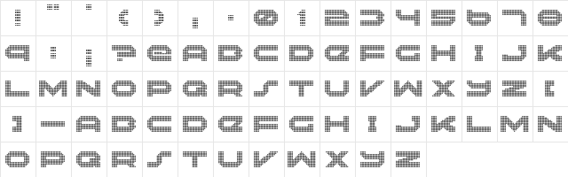 Neonize Regular  glyph index