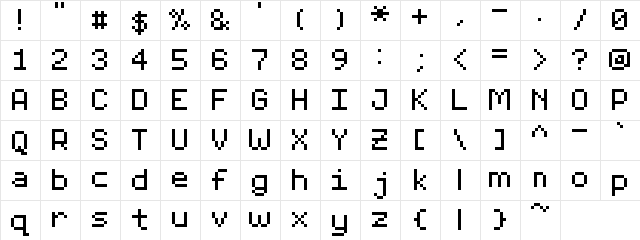 JumpNarrowNone Regular  glyph index