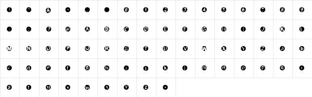 Xeroprint Filetype  glyph index