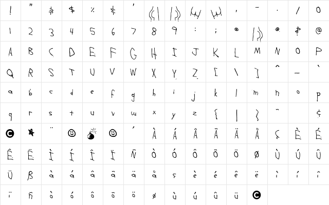 Ass Backwards  glyph index