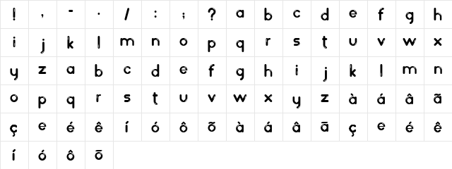 balonez fantasia br Regular  glyph index