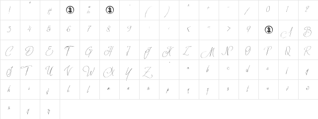 Sidoraby Personal Use Only Regular  glyph index