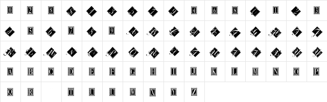 DualCharacters Regular  glyph index