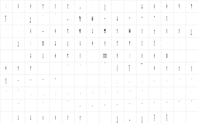 Meinrad Test T  glyph index