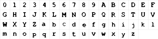 Cookie Mouth Regular  glyph index