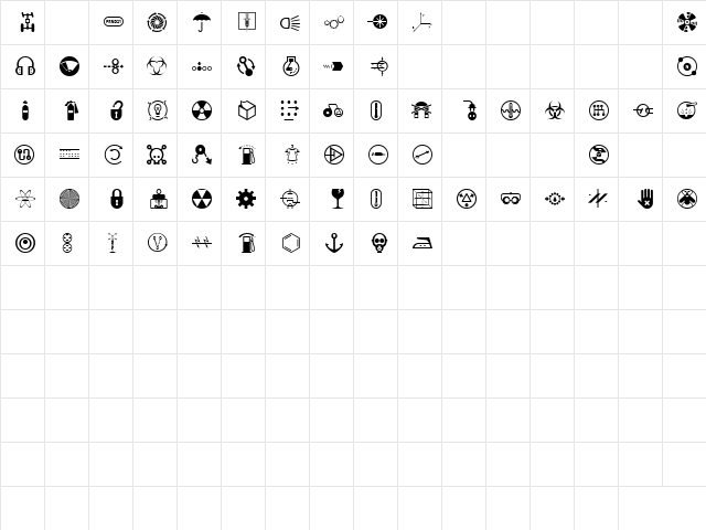 NucleusOne Regular  glyph index
