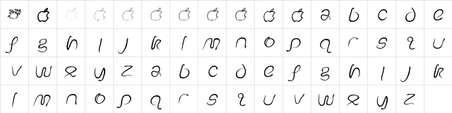 EveSSK Italic  glyph index