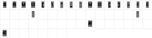 News Board St Regular  glyph index