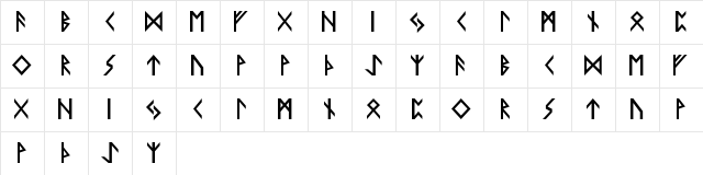 floki Regular  glyph index