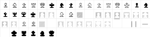 SeederChess Regular  glyph index
