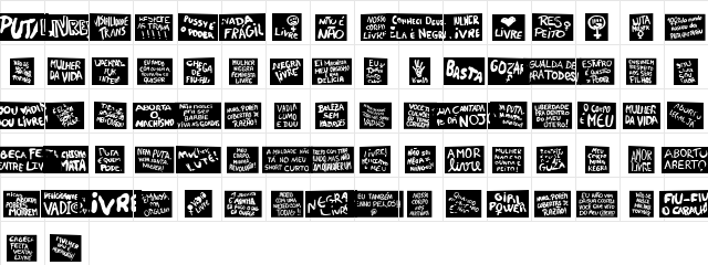 femme Bold  glyph index