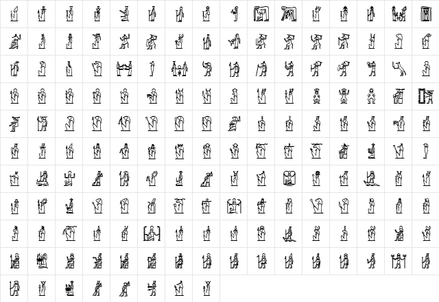 GlyphExtLibE Bold  glyph index
