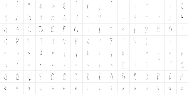 Twiggy Medium  glyph index