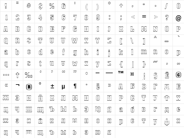 a_AssuanOtl Medium  glyph index