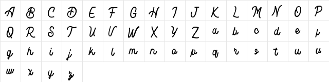 Balcous FREE Regular  glyph index