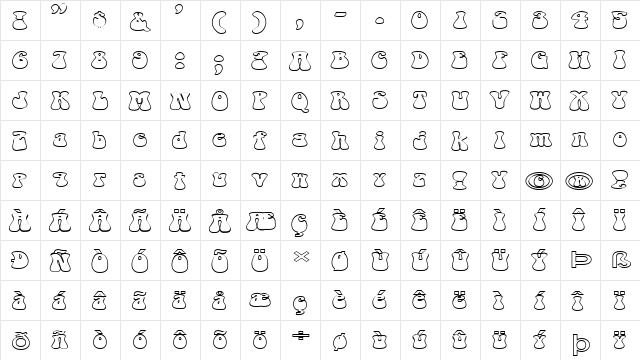 FZ JAZZY 14 HOLLOW EX Normal  glyph index
