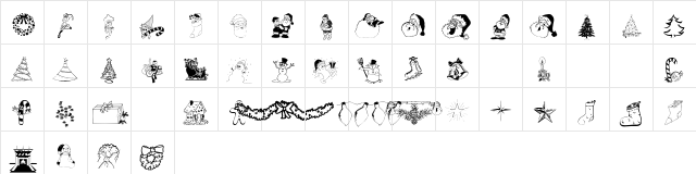 WM-Christmas1 Regular  glyph index
