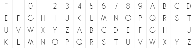 Metalarts 303 Light Ribbon Regular  glyph index