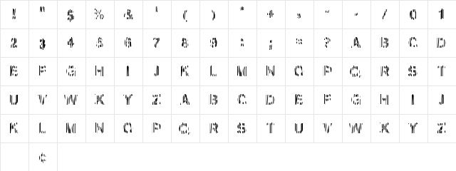 Ollie Guilty Regular  glyph index