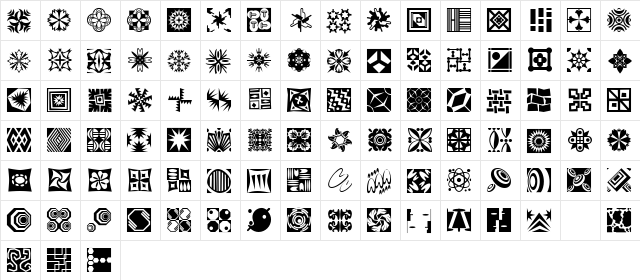 MiniPics DoohickiesToo  glyph index