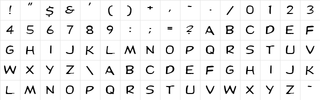 Pester 7 Regular  glyph index