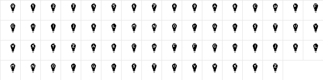 Vacuum Tube Regular  glyph index
