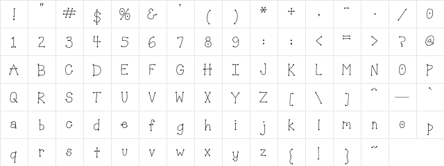 Scrap Hearts Regular  glyph index