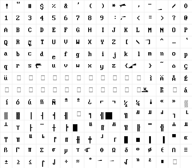 Gumbel Regular  glyph index
