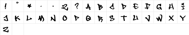 Whoa! 2 Regular  glyph index