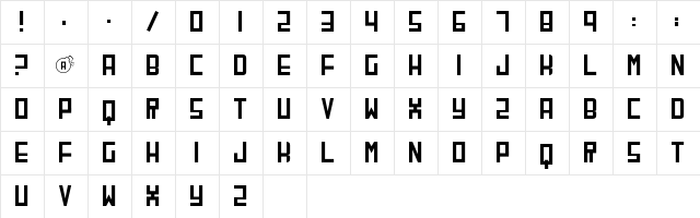 CherryBomb Regular  glyph index