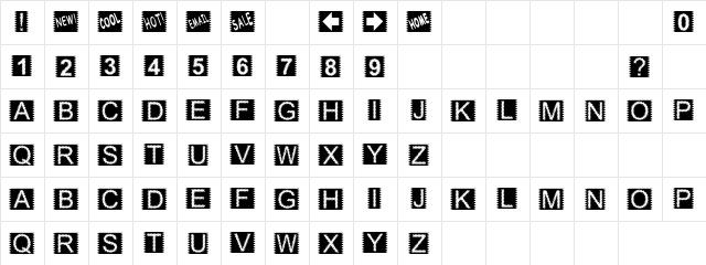 Shutter Regular  glyph index