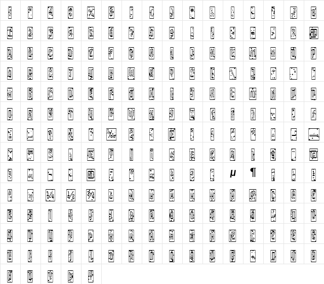 a_VizoraCmInkb Regular  glyph index
