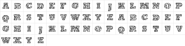 Leaffy Regular  glyph index