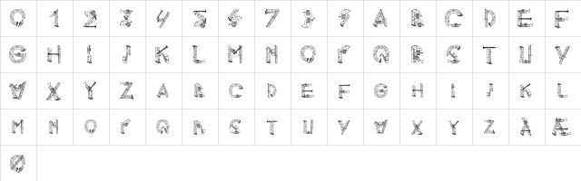 AlphaMusicMan Regular  glyph index