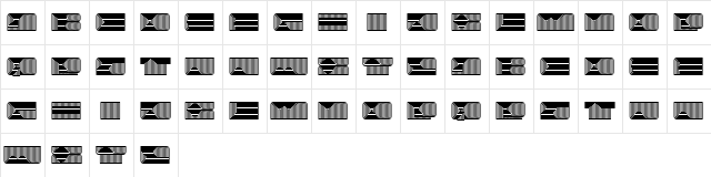 Turkish Hollow Regular  glyph index
