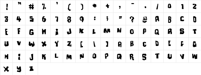 Ultimatum Regular  glyph index