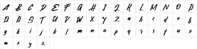 Gasela FREE Regular  glyph index
