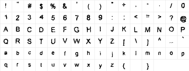 Champ Regular  glyph index