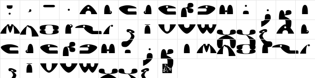 Saz Regular  glyph index